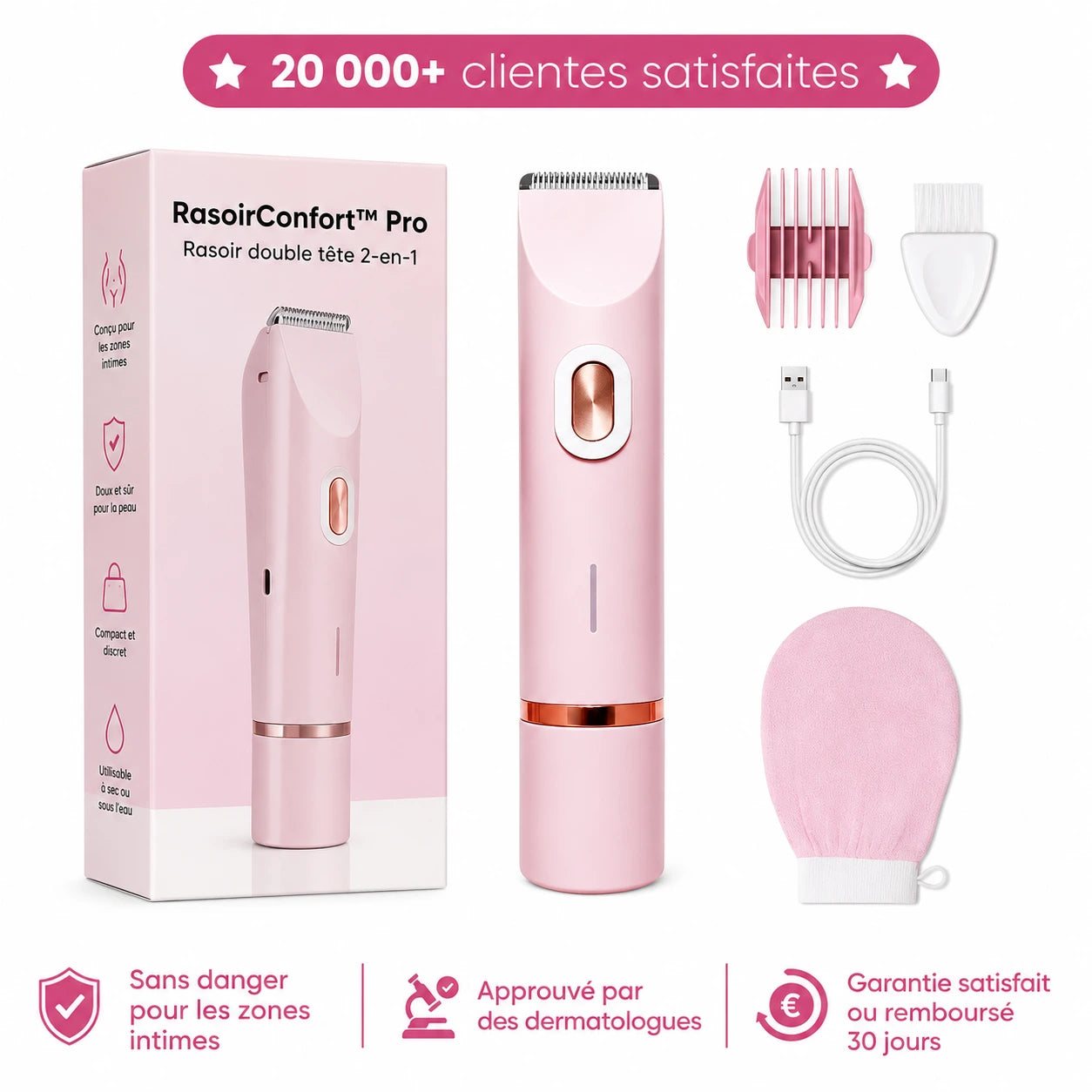 RasoirConfort™ Pro - Rasoir électrique